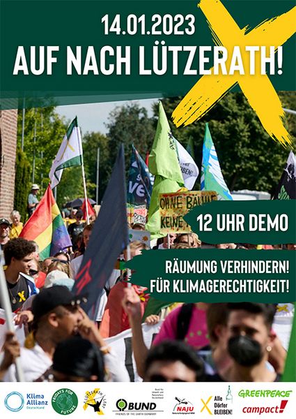 Lützerath - Plakat zur Demo am 14.01.2023 